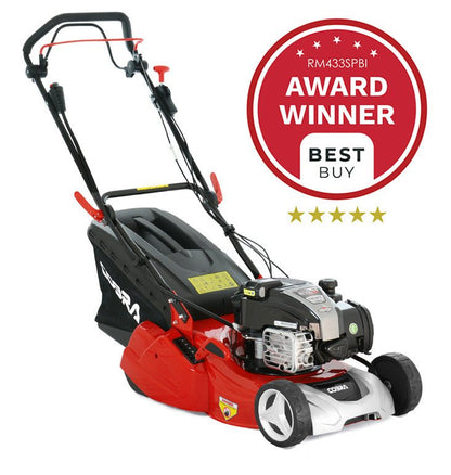 Cobra RM433SPBI 17" Self-Propelled Petrol Rear Roller Lawnmower (InStart)