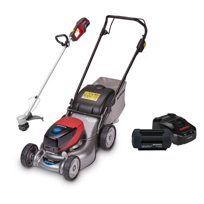 Honda Izy HRG 416 XB 41cm Cordless Lawn Mower Bundle – Lawn Trimmer, 4Ah Battery & Fast Charger