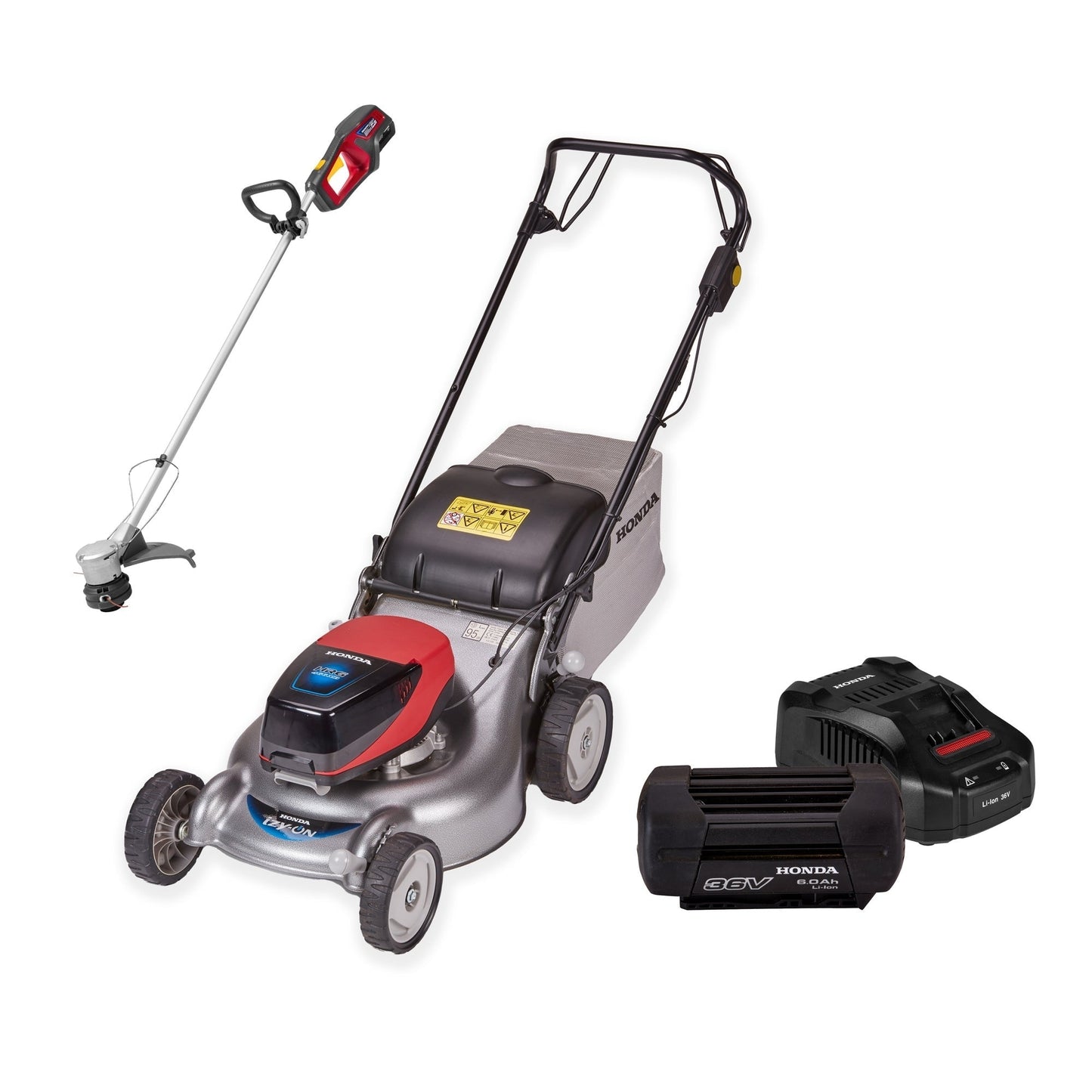 Honda Izy HRG 466 XB 46cm Cordless Lawn Mower Bundle – Cordless Lawn Trimmer, 6Ah Battery & Fast Charger