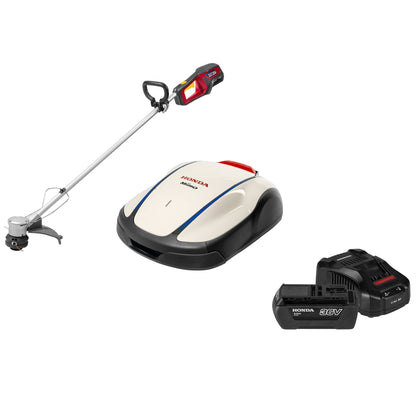 Honda Miimo 1500 Robotic Lawnmower Bundle – Installation Kit, Cordless Trimmer, 2Ah Battery & Fast Charger