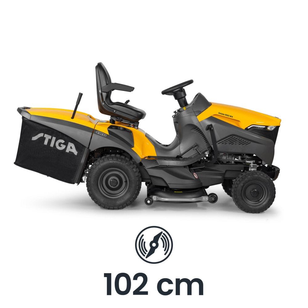 Stiga Estate 9102WX 102cm (42") 4WD Hydrostatic Rear Collect Lawn Tractor